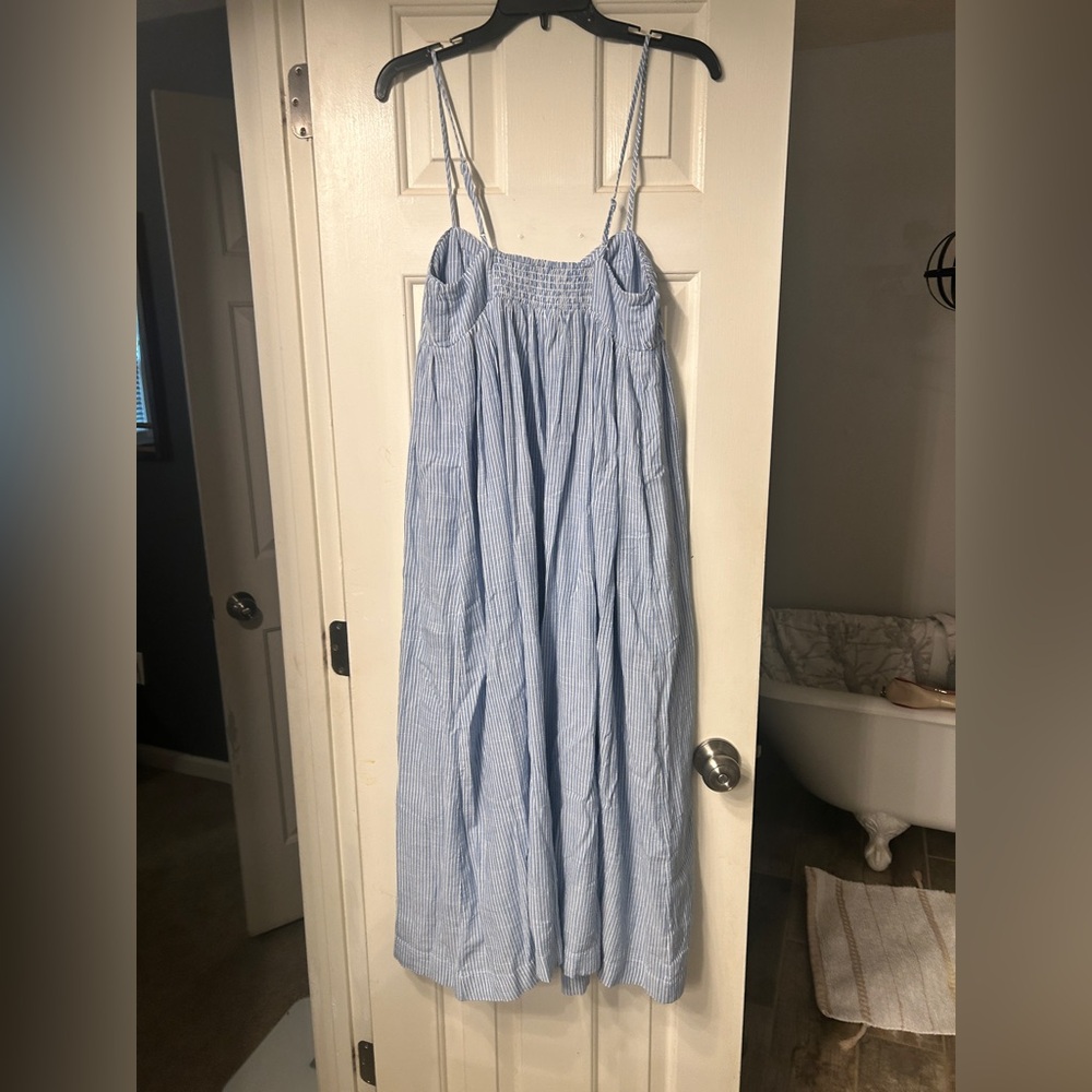 NWT J. Crew Airy gauze empire-waist midi dress in stripe Size Small - Picture 8 of 12